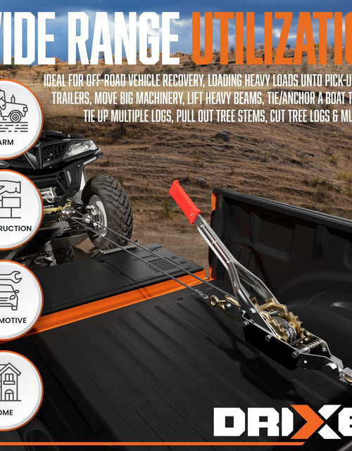 Load image into Gallery viewer, Come along Winch Heavy Duty - 4 Ton Power Puller Hand Winch with Cable and Pulley - Come along Tool - Power Cable Puller with Dual Gears Ratchet System for Easy Hand Pulling (3 Hooks)-
