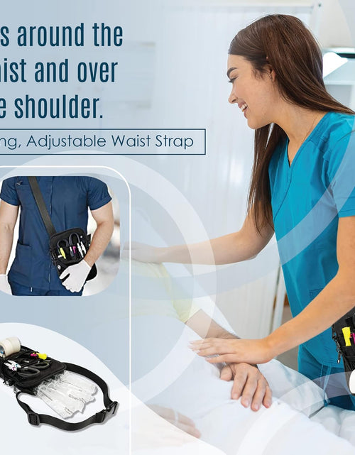 Load image into Gallery viewer, 4-In-1 Nursing Fanny Pack with Medical Gear Pockets, Tape Holder, and Utility Storage for Stethoscopes, Bandage Scissors, and Emergency Supplies, Student and Nurse Use
