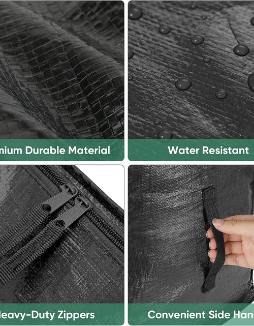 Load image into Gallery viewer, 8-Pack Oversized Moving Bags with Reinforced Handles, Heavy-Duty Storage Tote Moving Supplies for Packaging, Camping (Black, 8-Pack)
