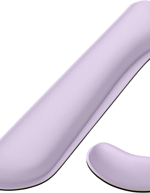 Load image into Gallery viewer, Enlarge Keyboard Wrist Rest Pad,Memory Foam Set Wrist Cushion Support for Easy Typing &amp; Pain Relief,Mouse Wrist Pad,Anti-Slip Wrist Support for Gaming,Computer, Laptop, Office,Vanilla Purple
