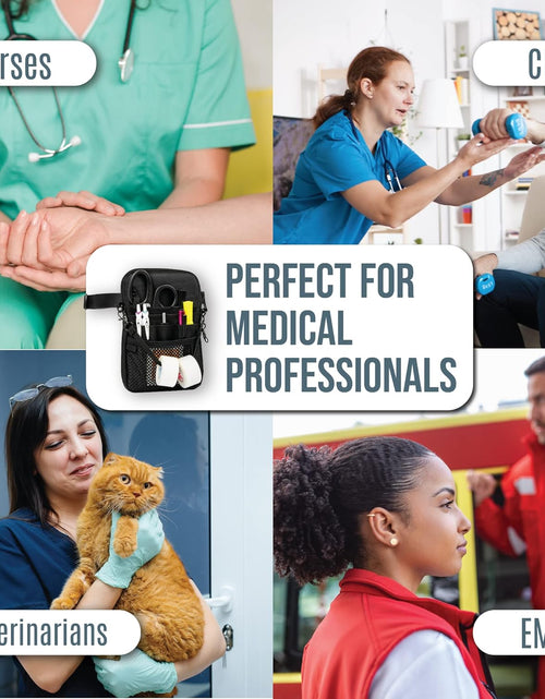 Load image into Gallery viewer, 4-In-1 Nursing Fanny Pack with Medical Gear Pockets, Tape Holder, and Utility Storage for Stethoscopes, Bandage Scissors, and Emergency Supplies, Student and Nurse Use
